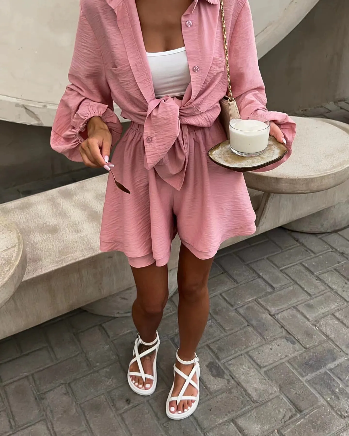 Miso Summer Two Piece Set in Blush