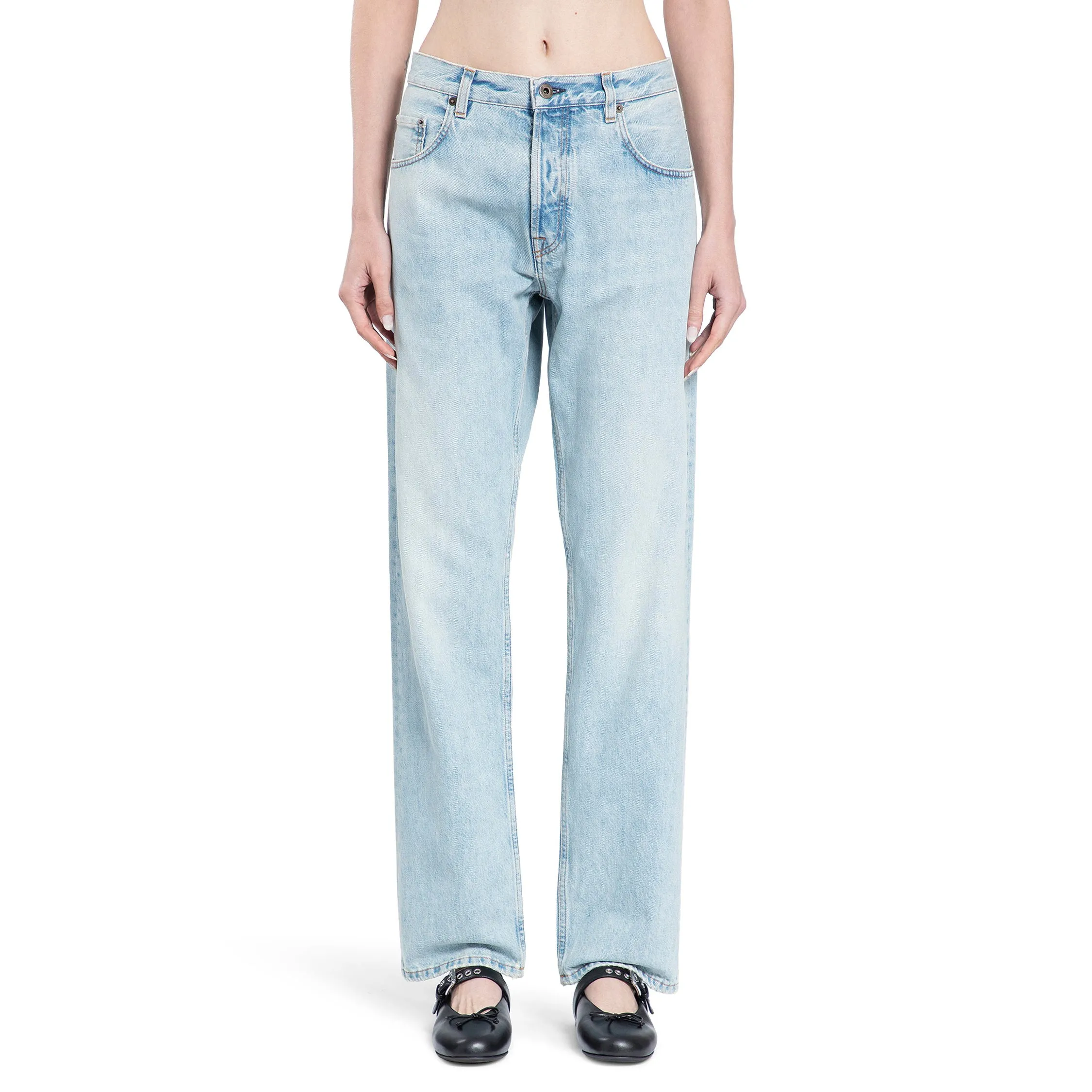 MIU MIU WOMAN BLUE JEANS