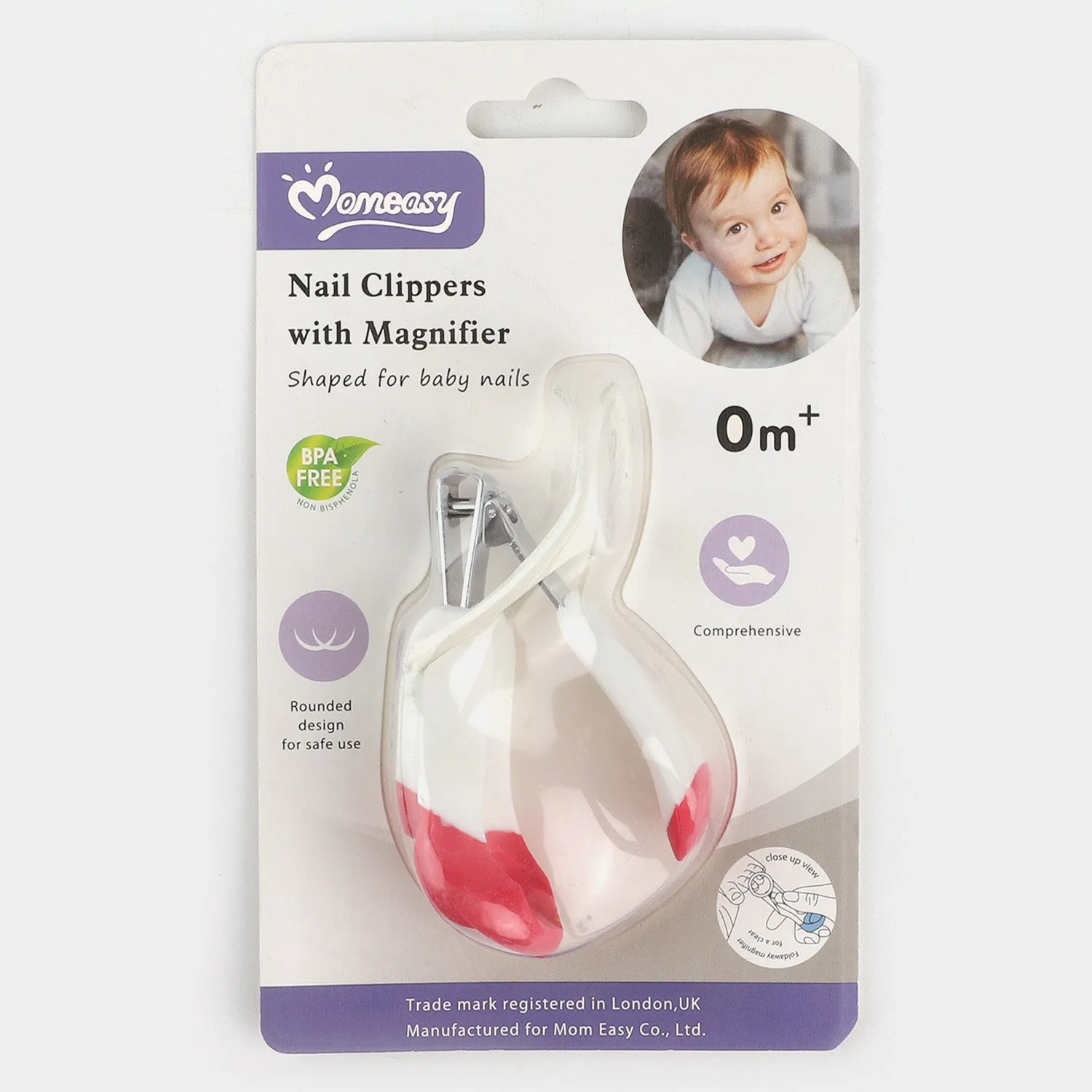 Momeasy Deluxe Baby Nail Clipper with magnifier 0  | D.PInk