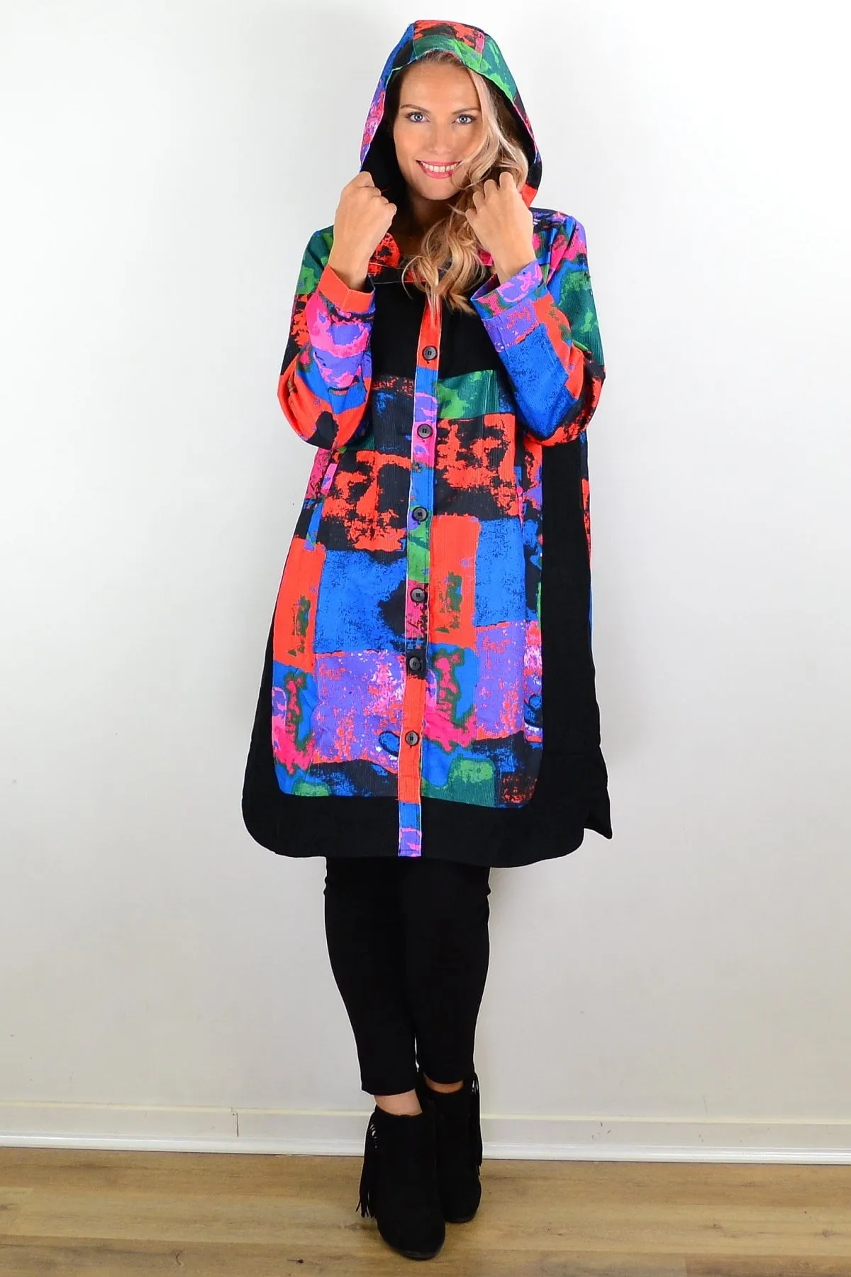 Multicolour Long Corduroy Jacket