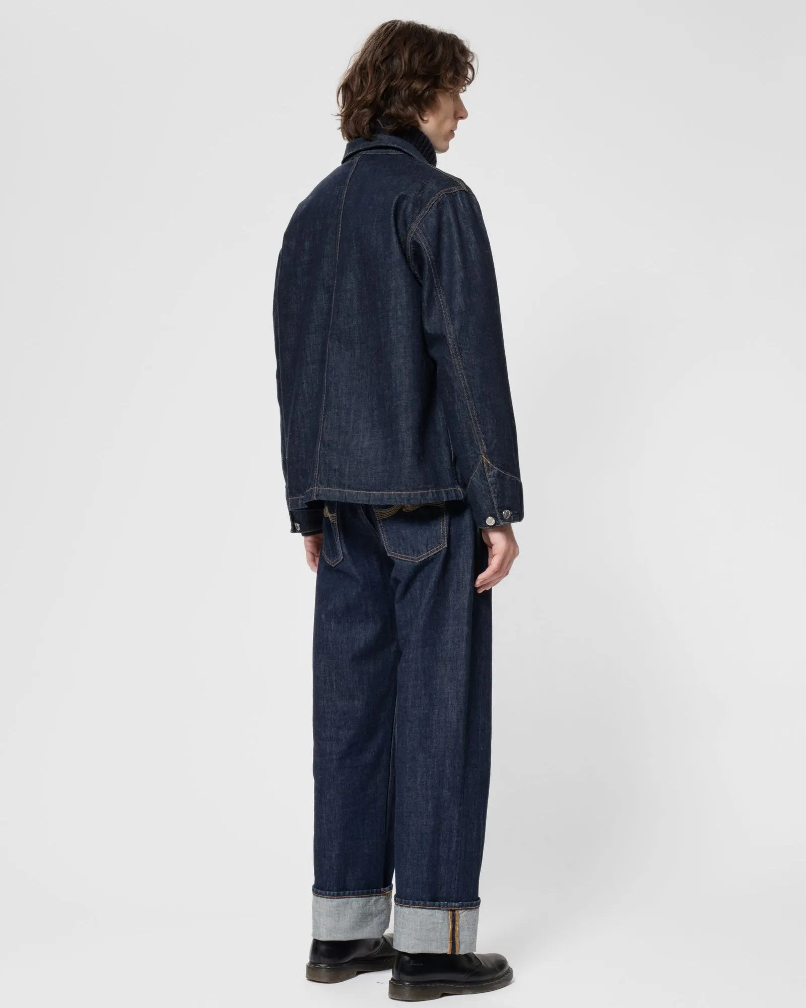 Nudie Jeans Howie Chore Jacket - One Wash Blue