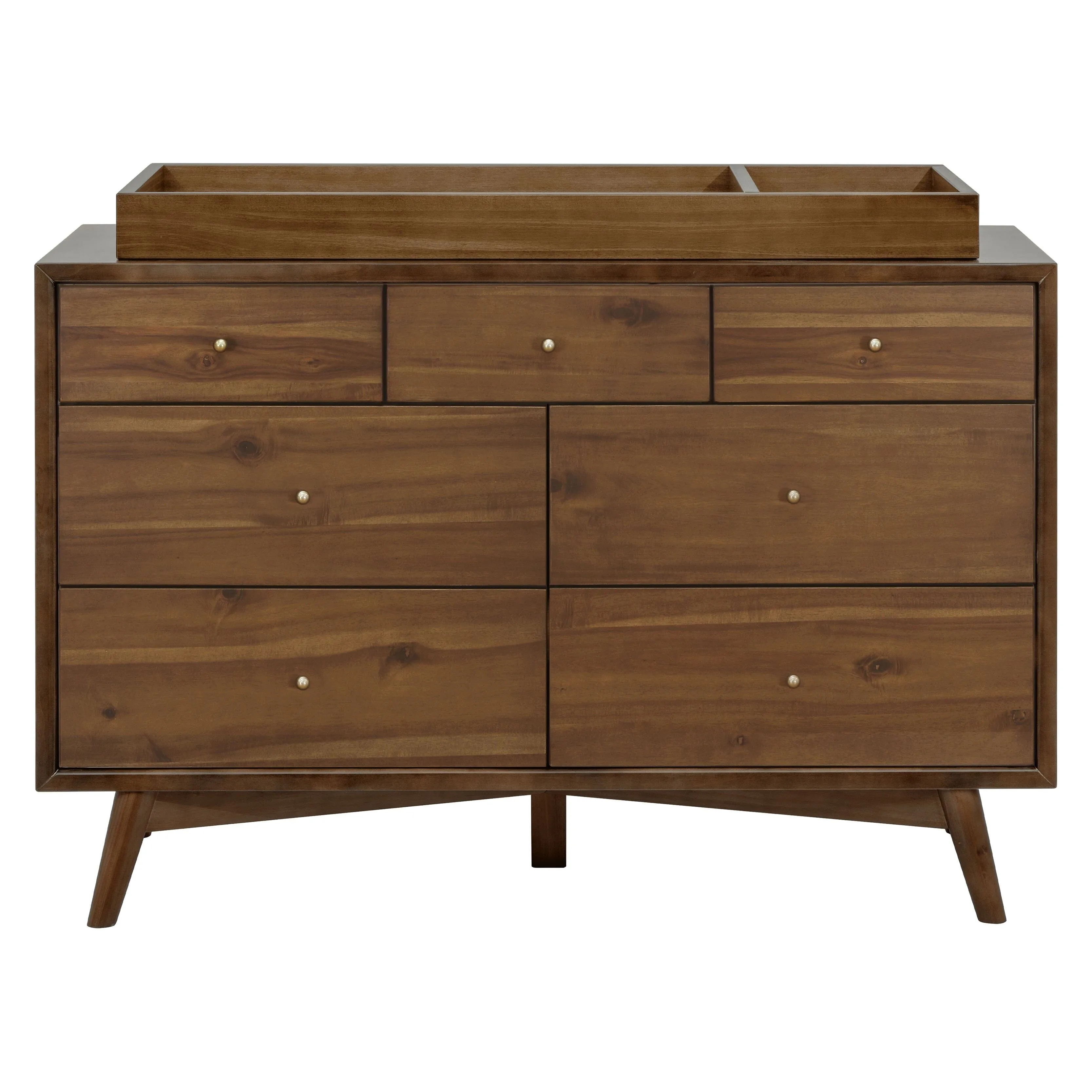 Palma 7-Drawer Assembled Double Dresser | Natural Walnut