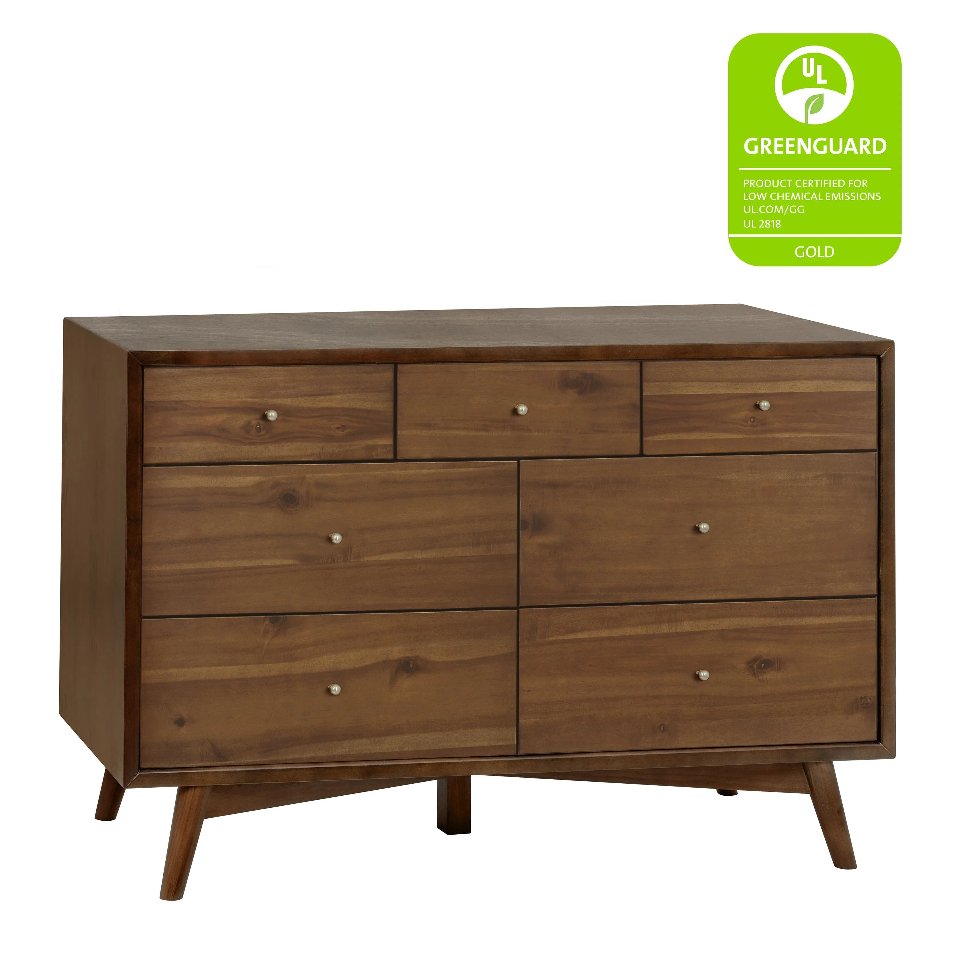 Palma 7-Drawer Assembled Double Dresser | Natural Walnut