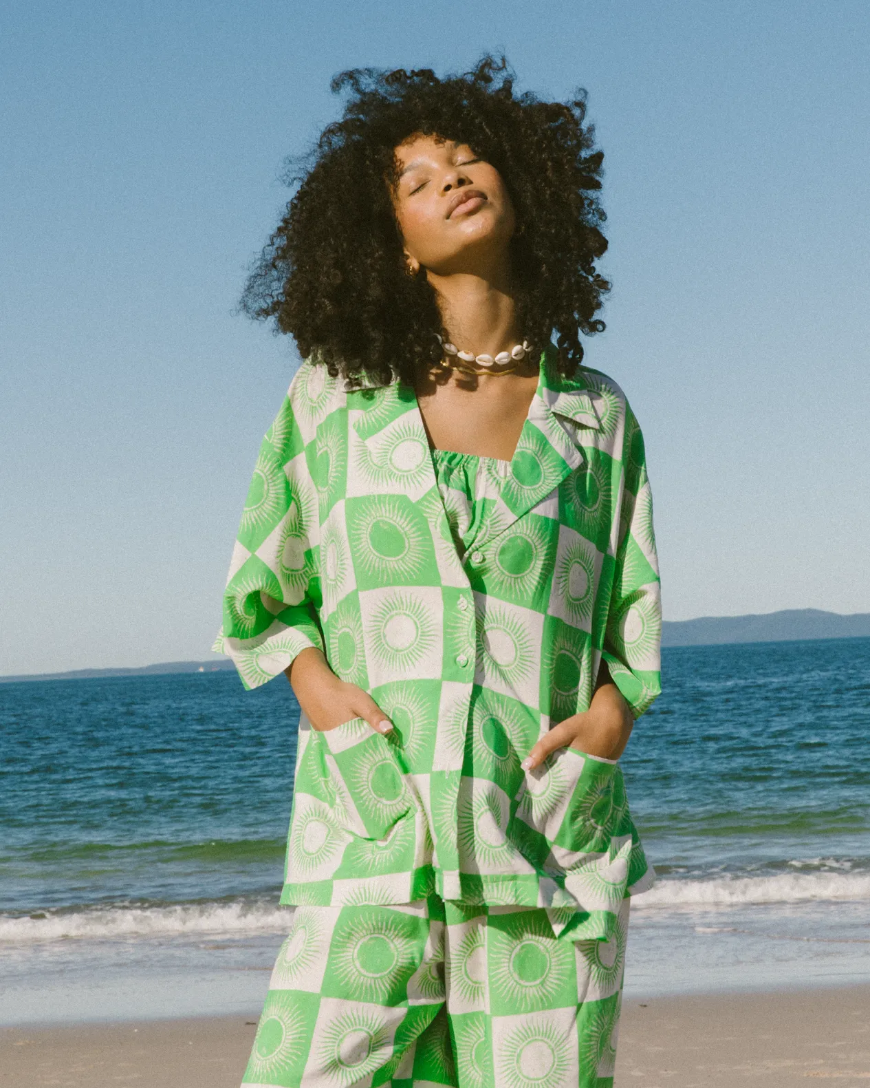 Pearl Lounge Shirt | Green Sol