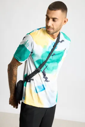 Printed Men's T-Shirt - Water Colour Effect