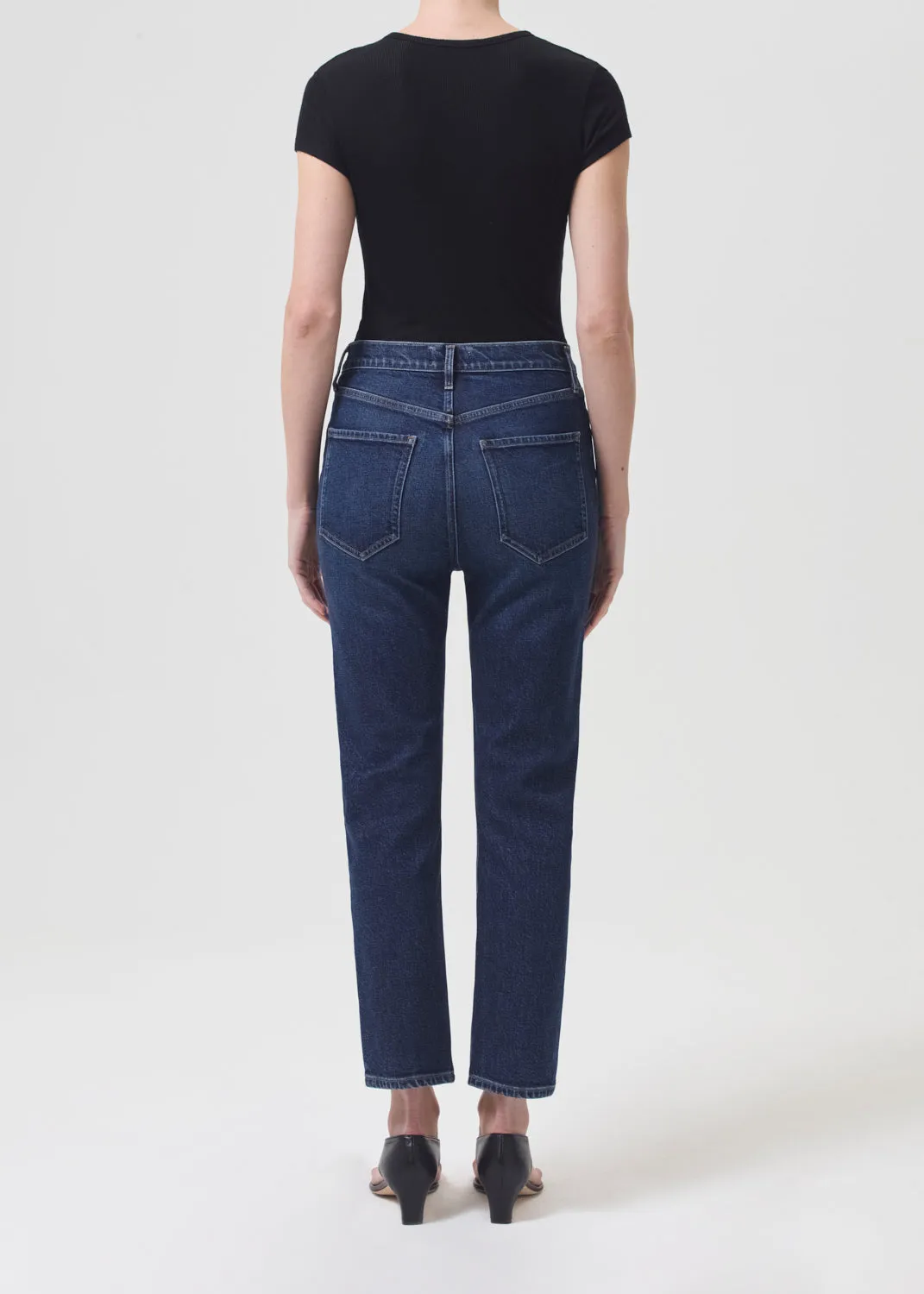 Riley High Rise Straight Crop (Stretch) in Divided