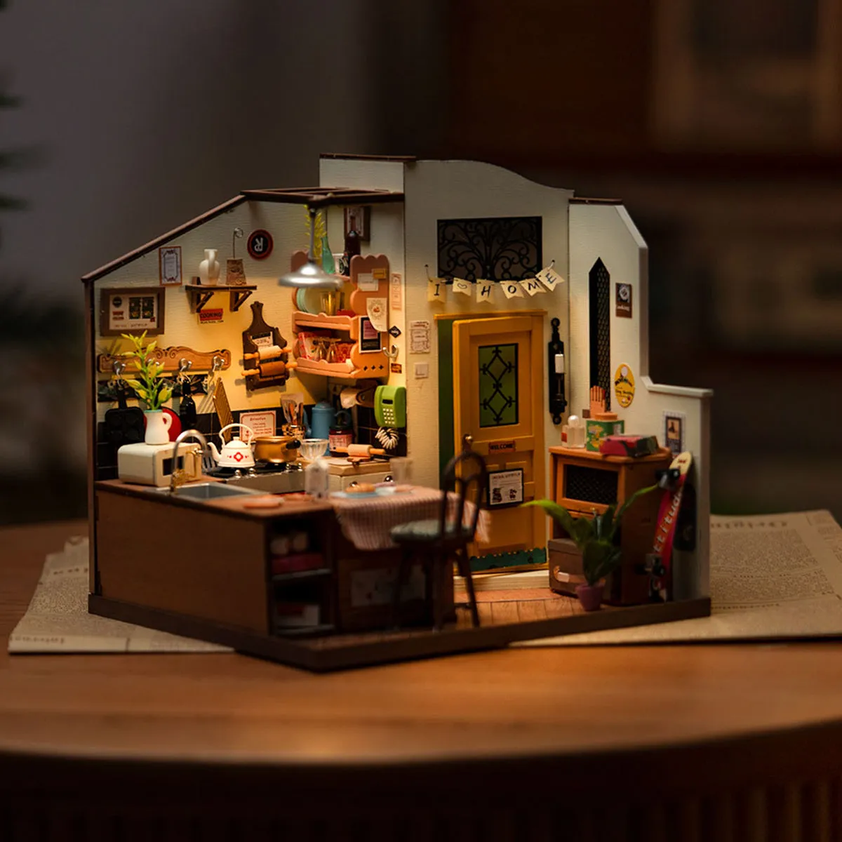 Rolife Cozy Kitchen DIY Miniature House Kit DG159