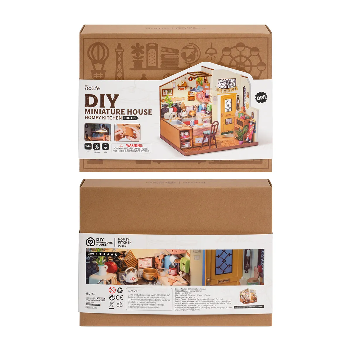 Rolife Cozy Kitchen DIY Miniature House Kit DG159