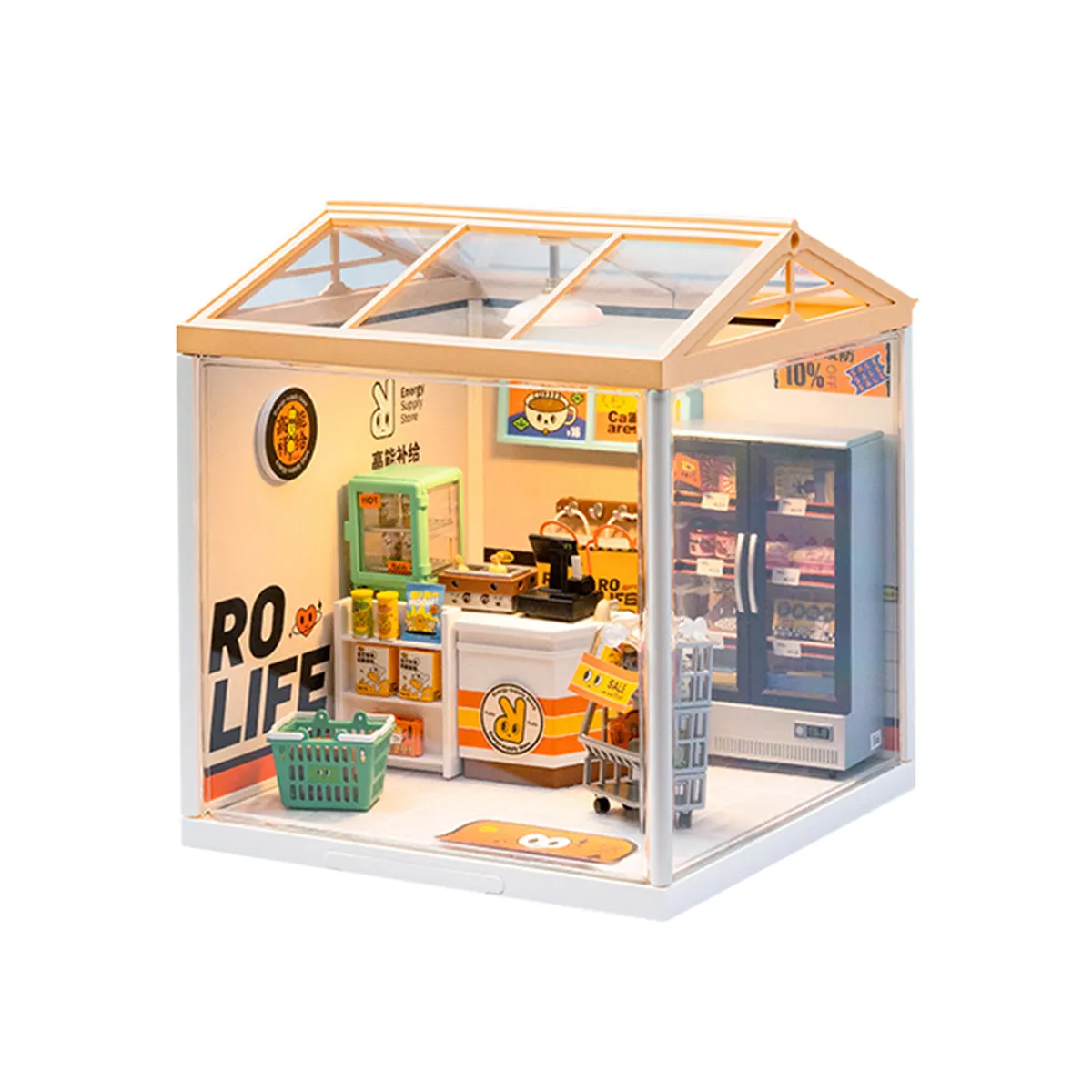 Rolife Super Creator Energy Supply Store Plastic DIY Miniature House Kit DW002