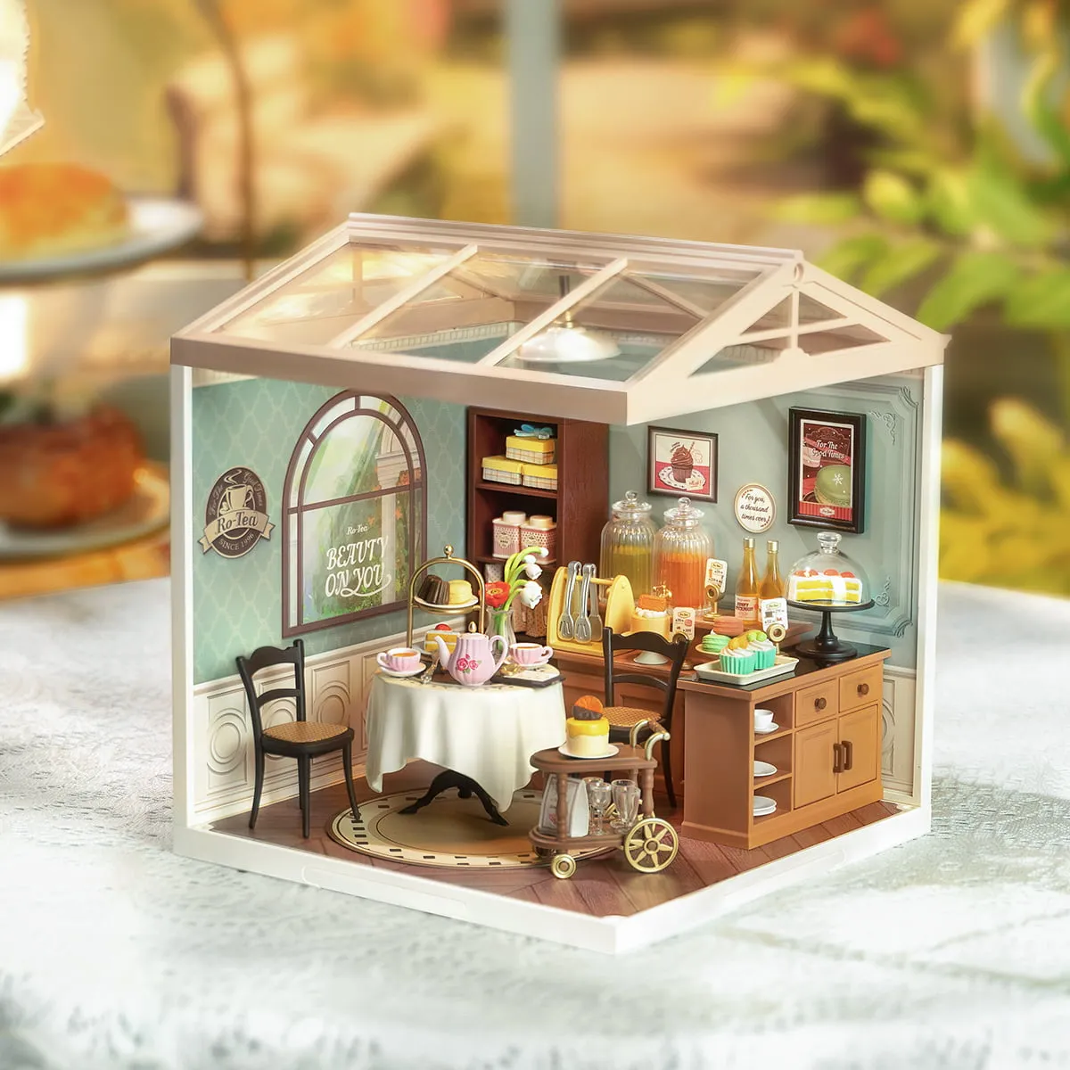 Rolife Sweet Sips Tea DIY Plastic Miniature House DW011