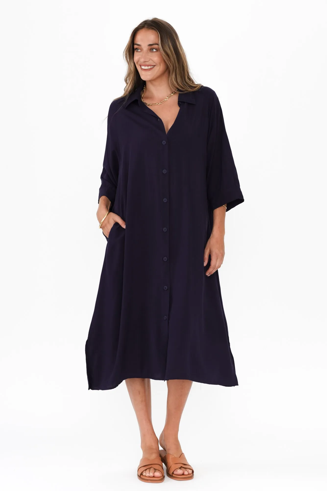 Seiko Navy Shirt Dress