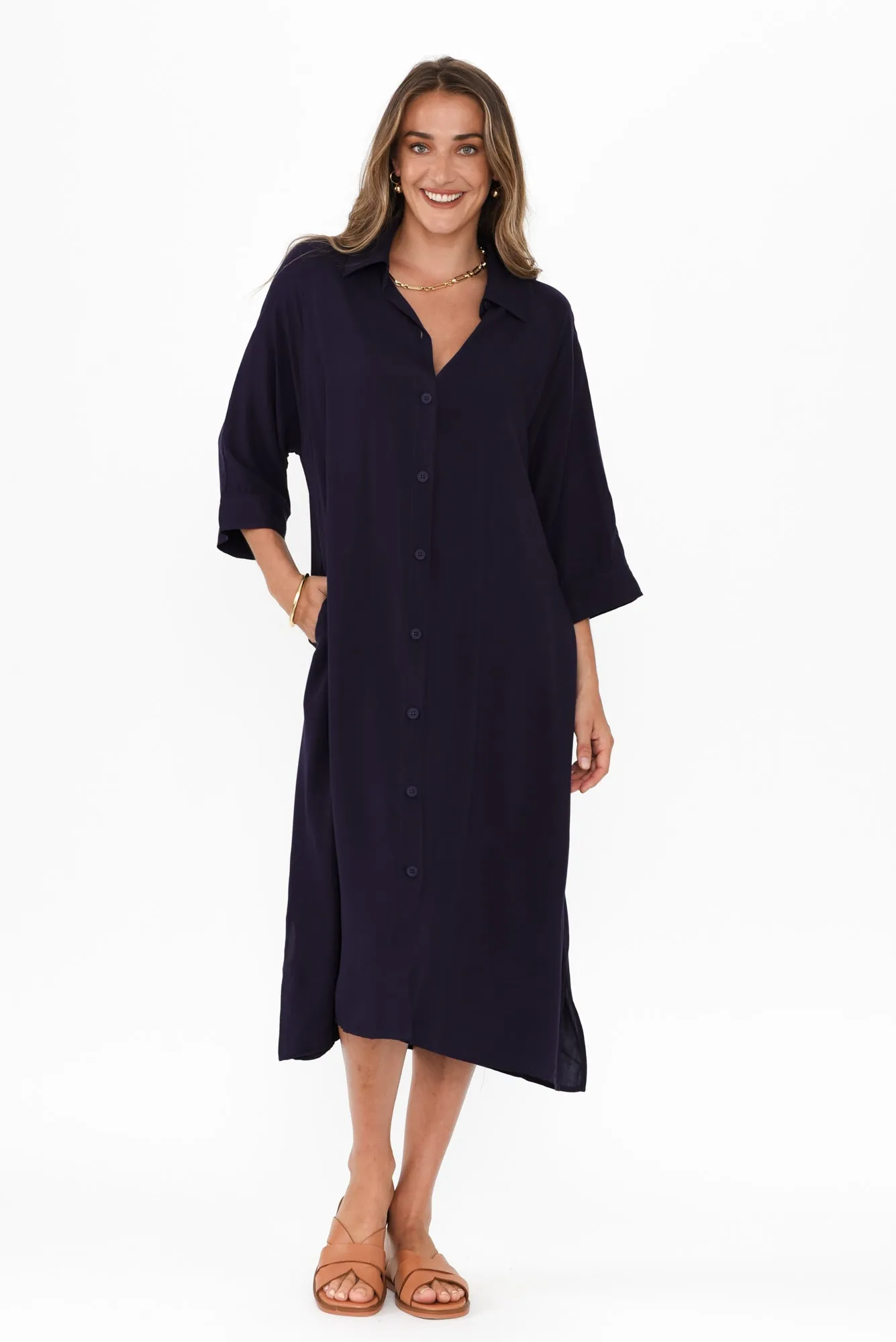 Seiko Navy Shirt Dress