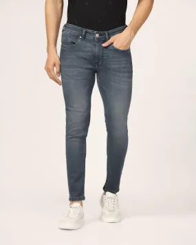 Skinny Cropped Fiji Fit Indigo Blue Textured Jeans - Rocio