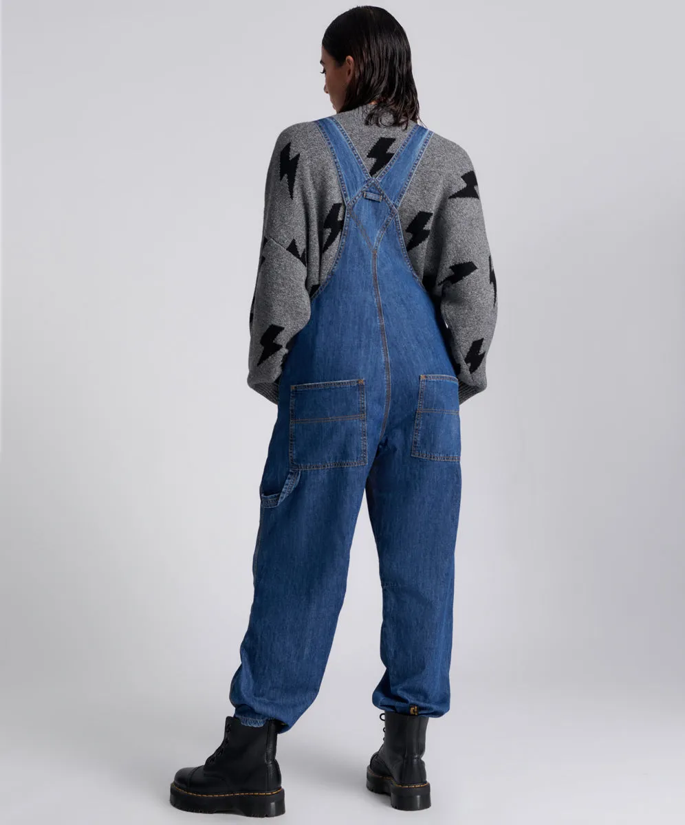 Stanton St Long Denim Overalls - Blue Night