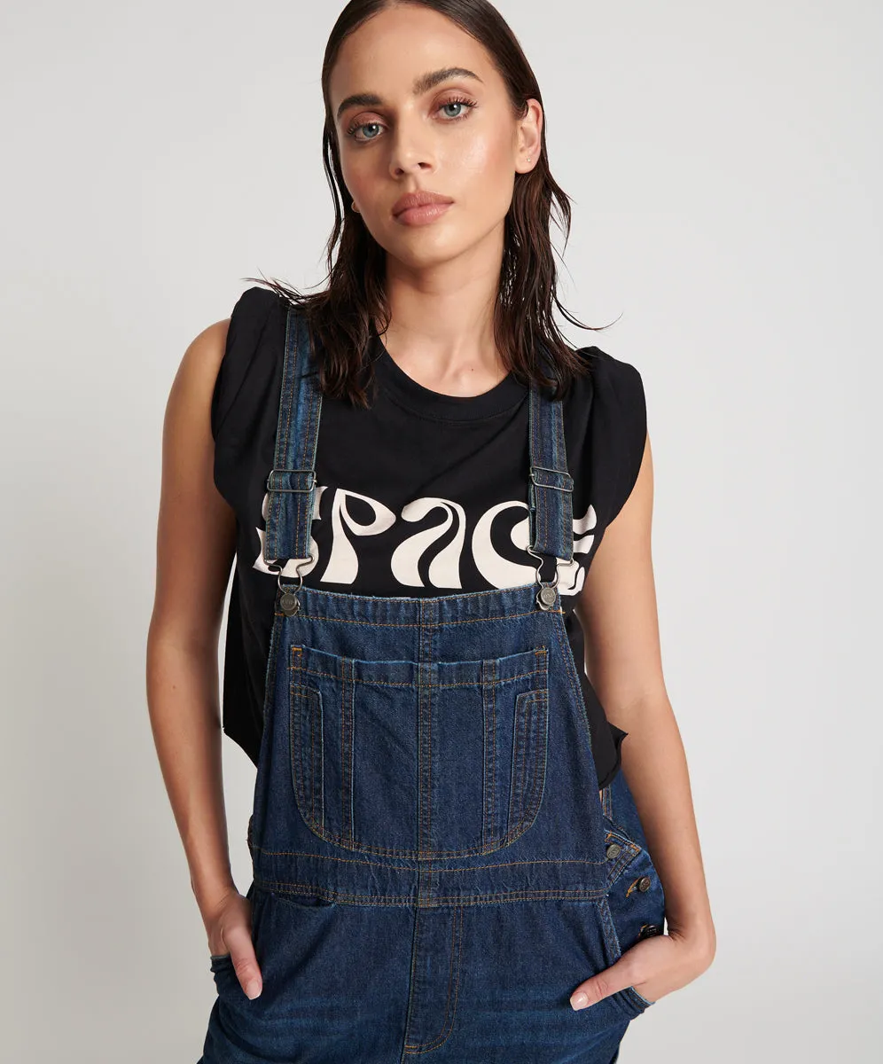 Stanton St Long Denim Pini Dress - Royal Blue