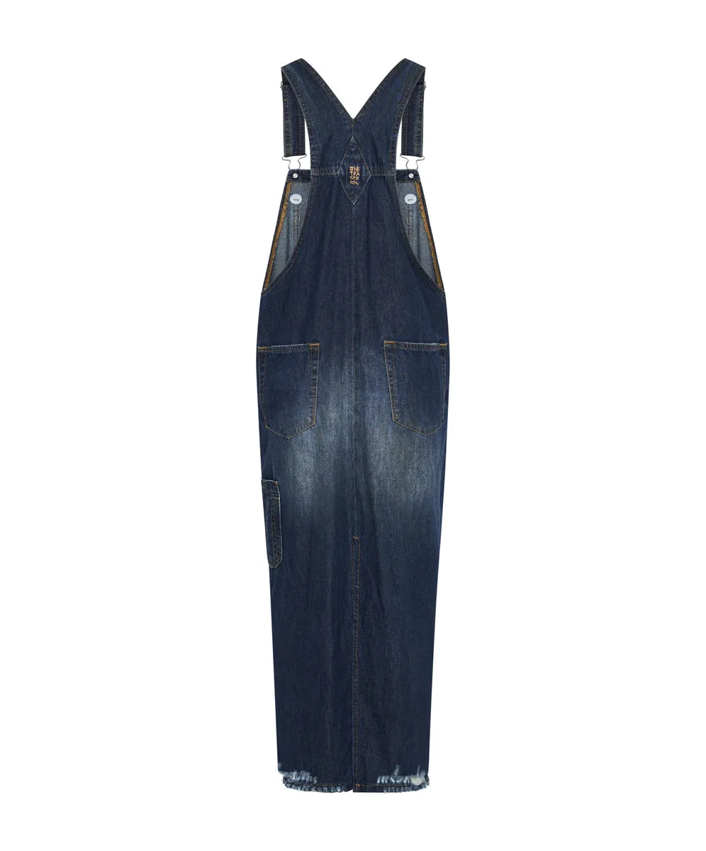 Stanton St Long Denim Pini Dress - Royal Blue