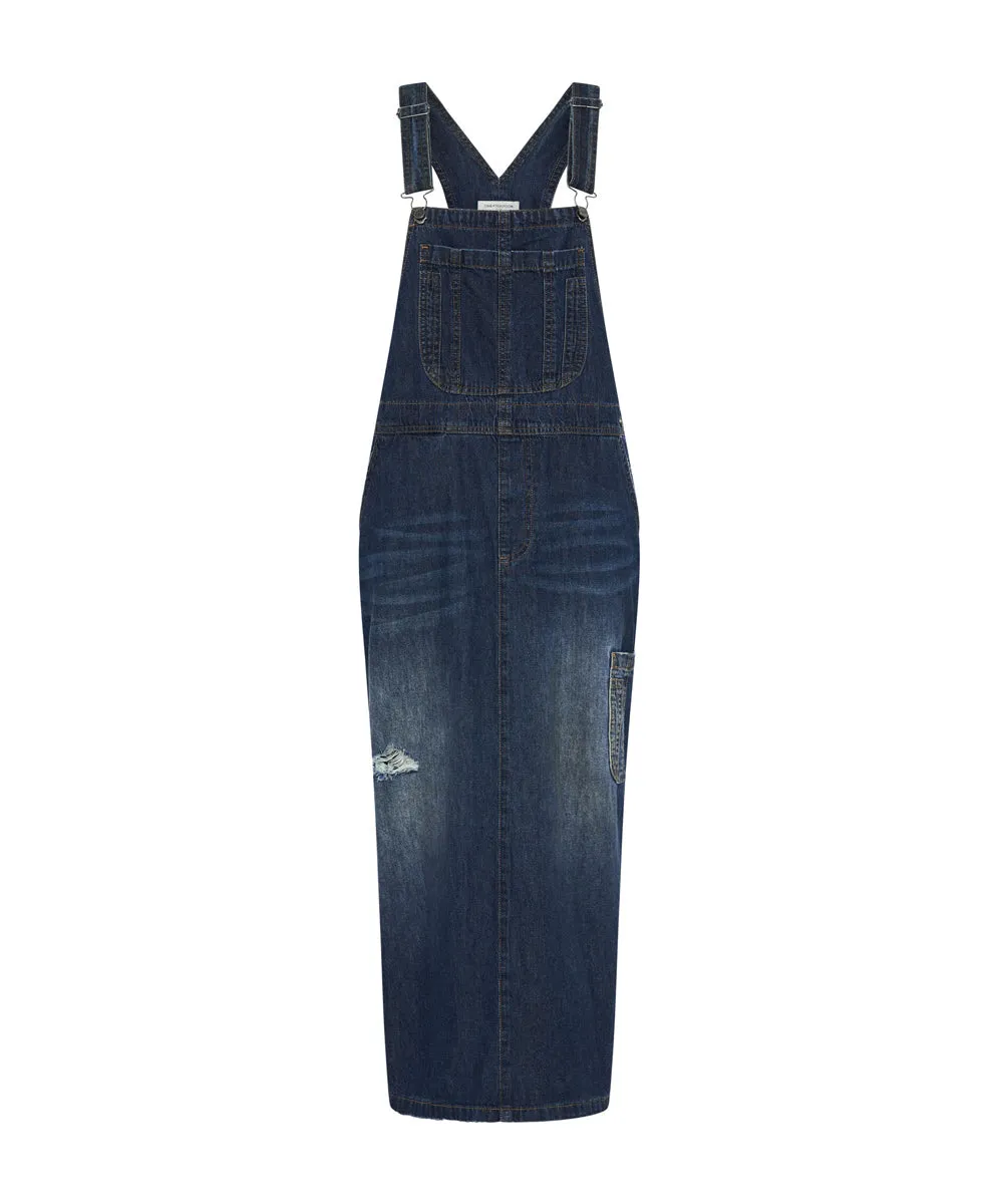 Stanton St Long Denim Pini Dress - Royal Blue