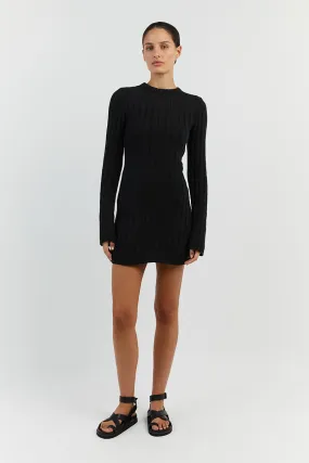 STEVIE BLACK LONG SLEEVE MINI DRESS