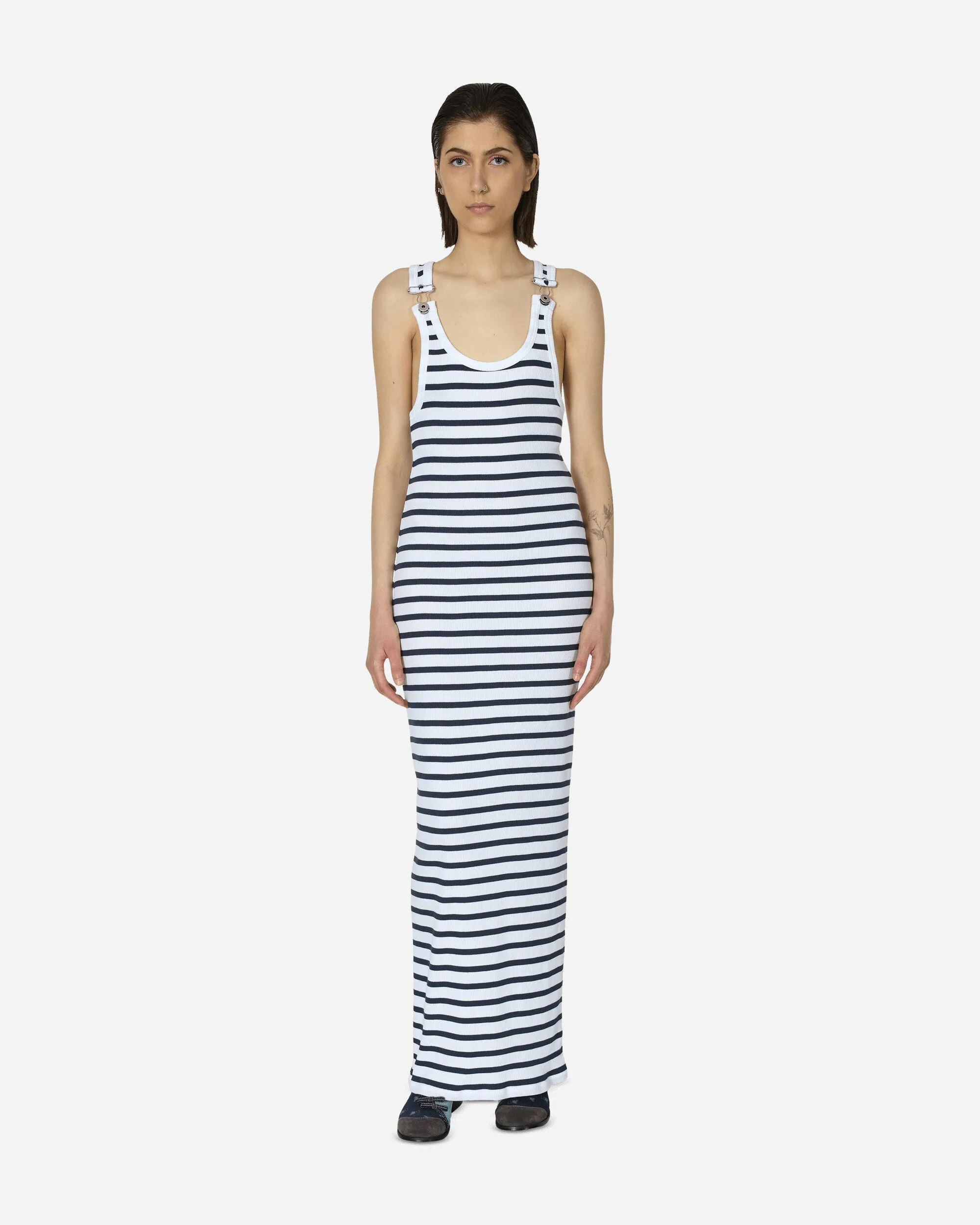 Strapped Marinière Dress White / Navy