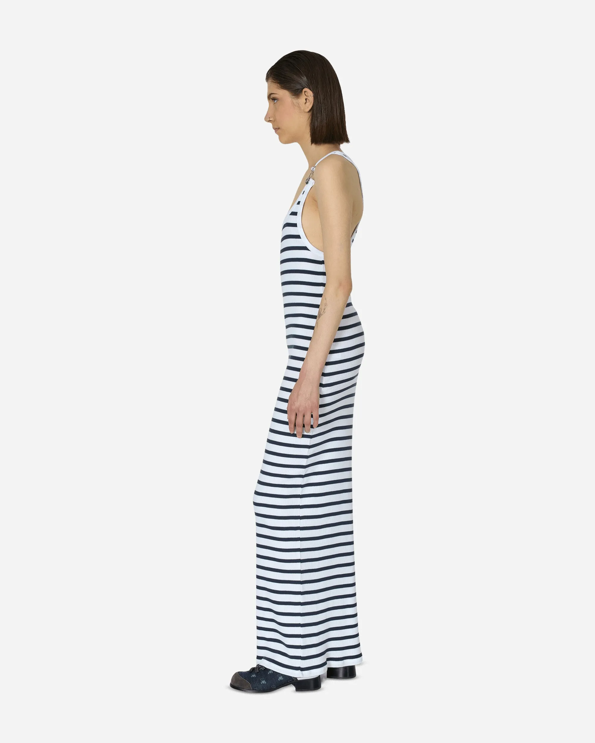 Strapped Marinière Dress White / Navy