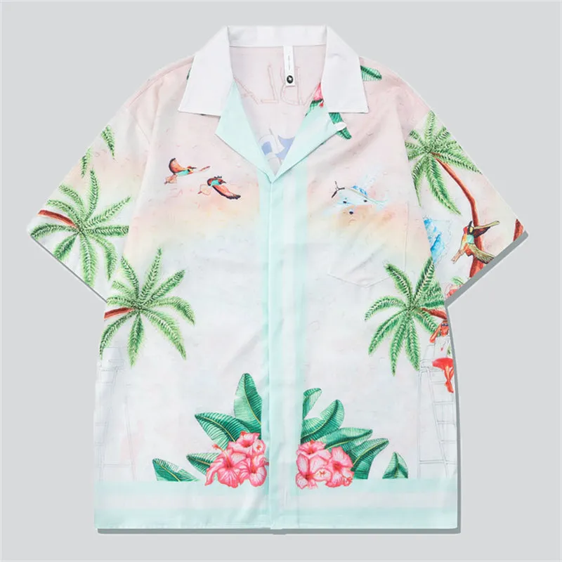 Summer Surf Coconut Tree Print Beach Outfits