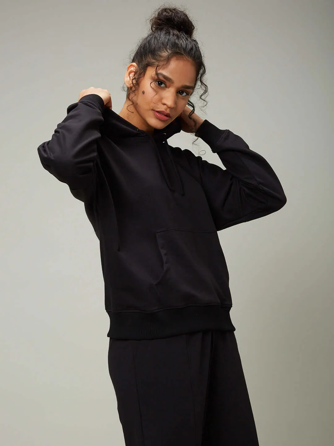 Terry All Weather Black Sweatshirt