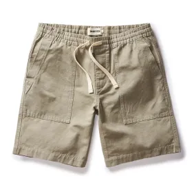 The Apres Trail Short in Light Sage Slub