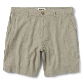 The Easy Short in Olive Herringbone