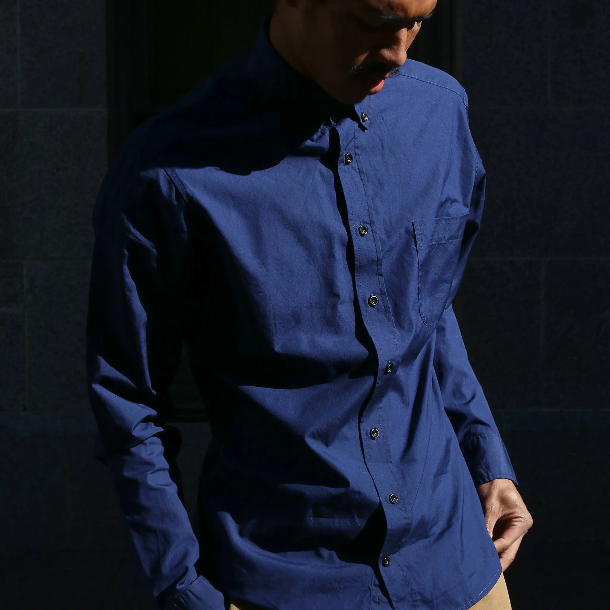 The Jack in Washed Navy Poplin