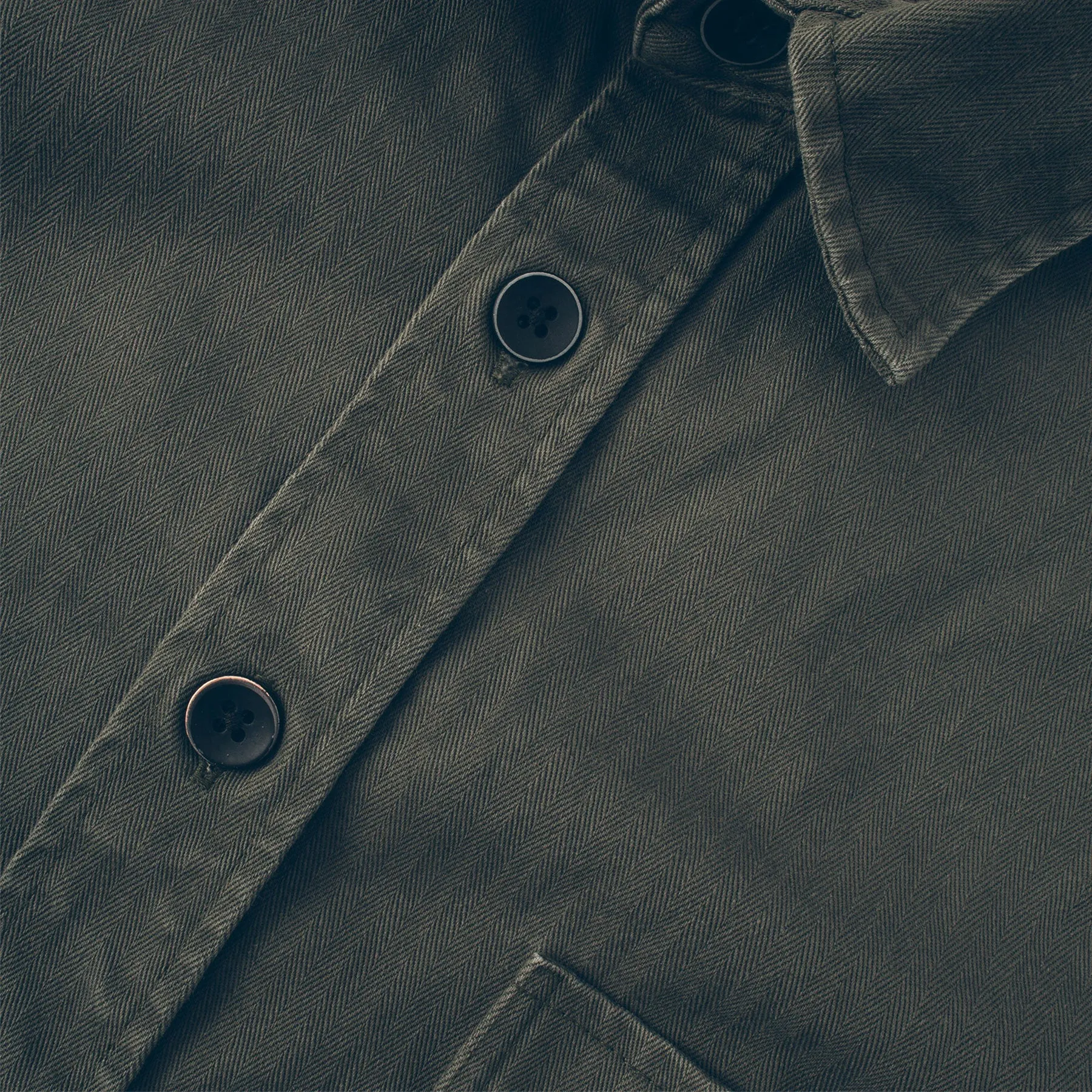 The Mechanic in Washed Olive Herringbone