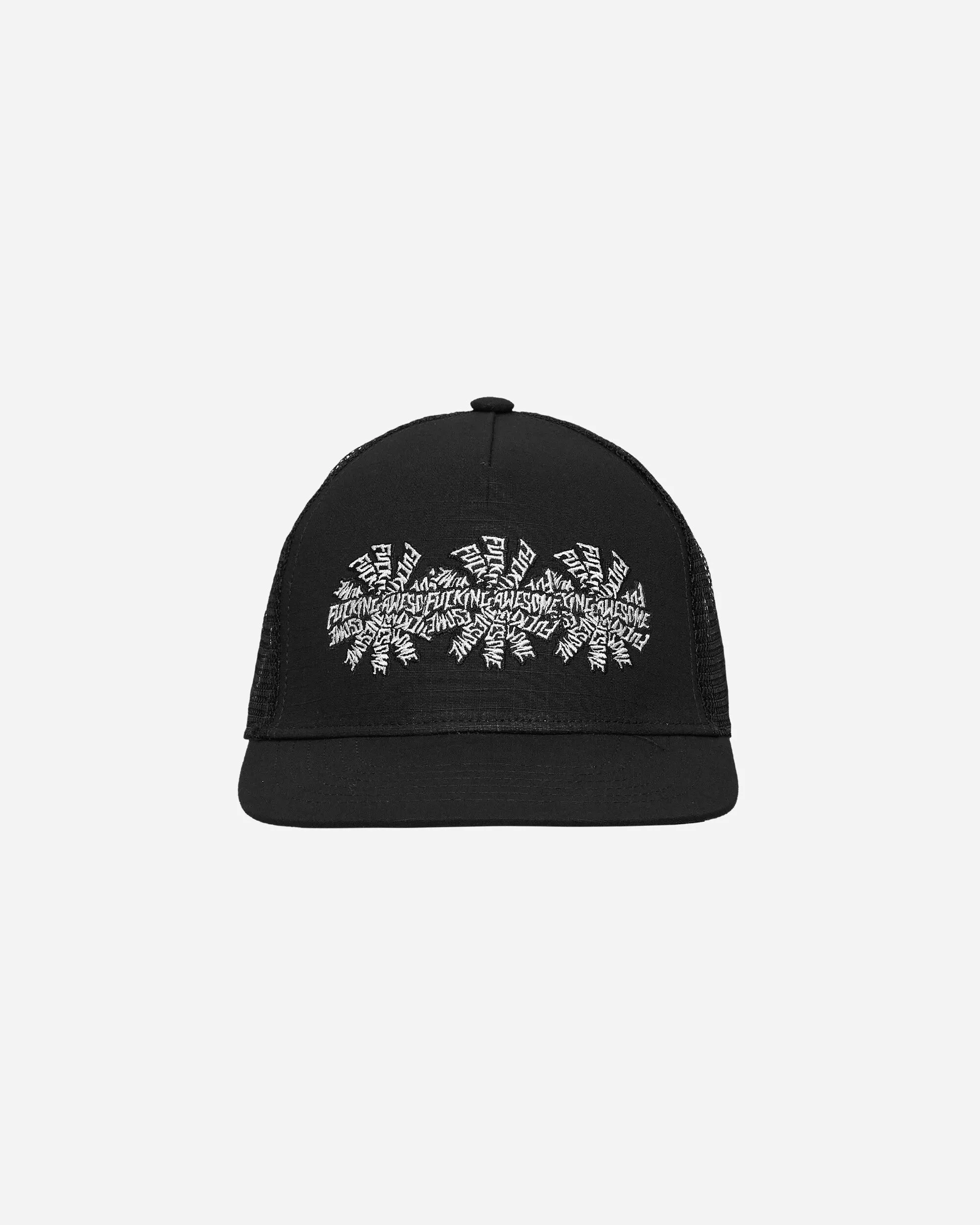 Three Sprial Trucker Hat Black