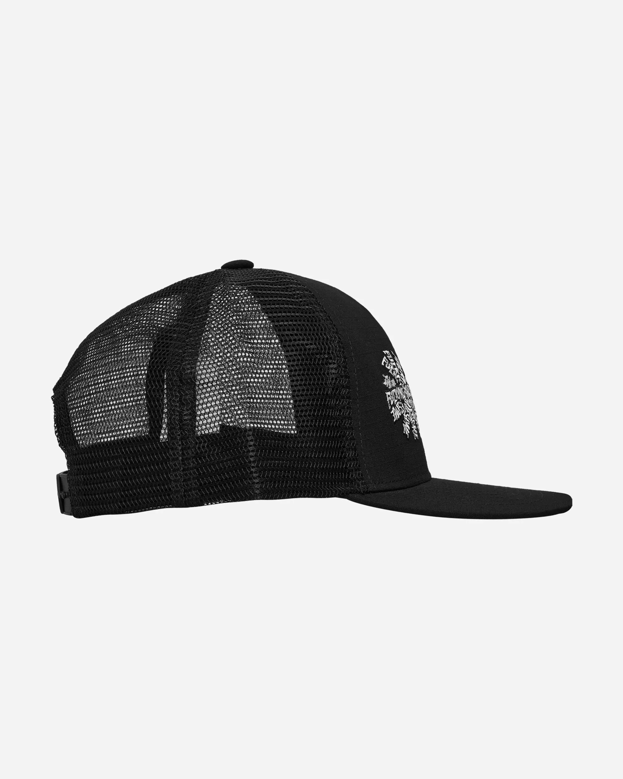 Three Sprial Trucker Hat Black