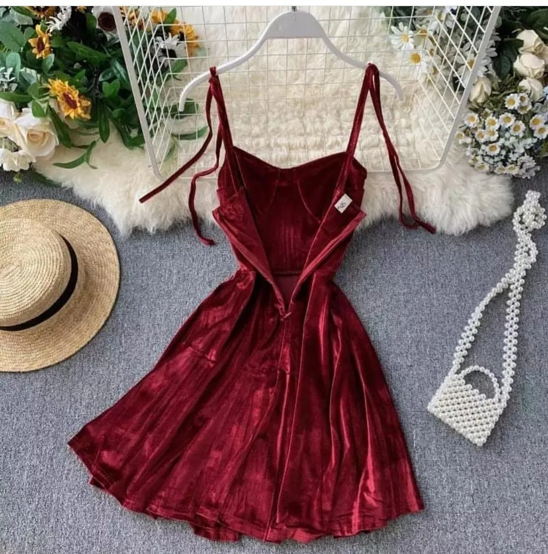 Velour Skater Dresses