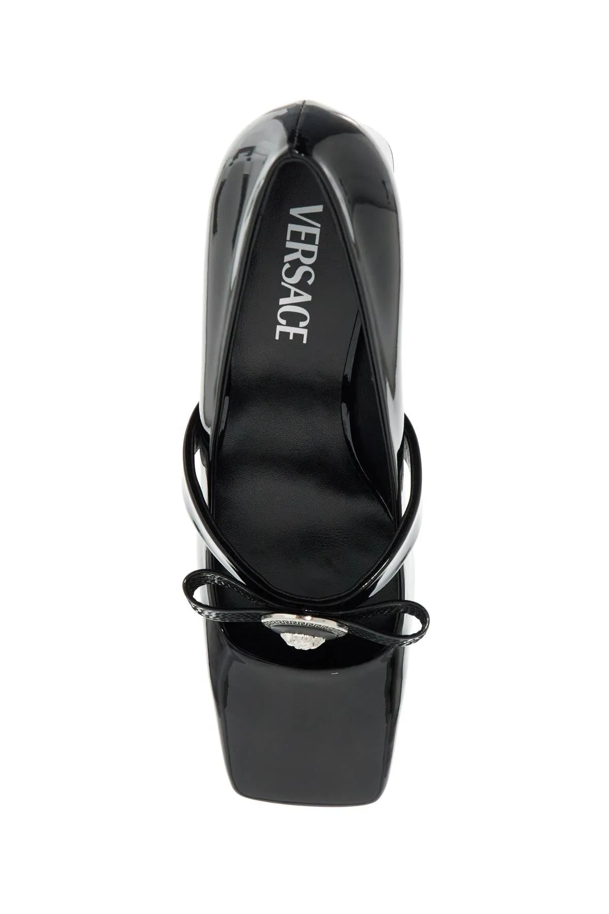 VERSACE gianni ribbon patent leather dé