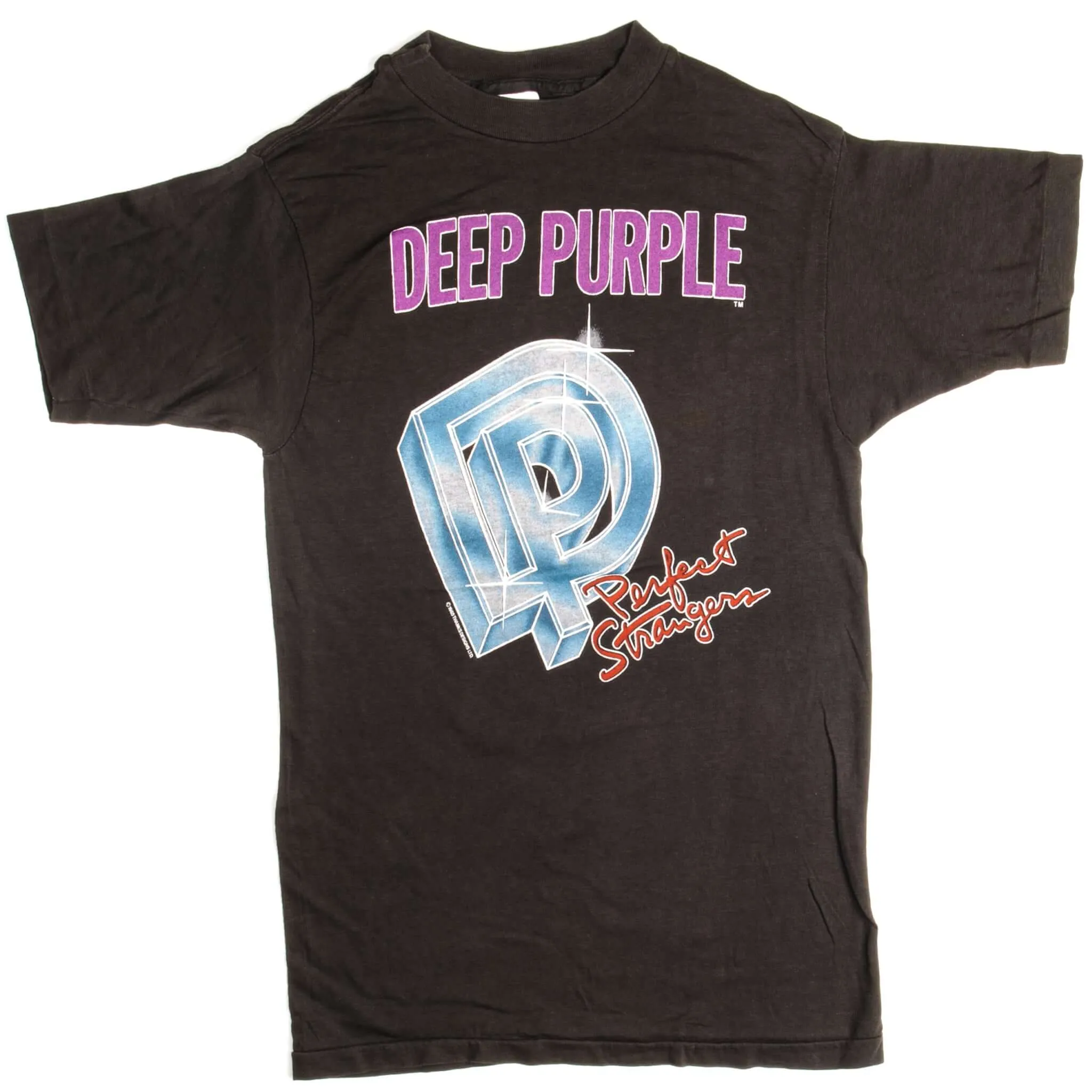 VINTAGE DEEP PURPLE TEE SHIRT 1985 SIZE XS MADE IN USA