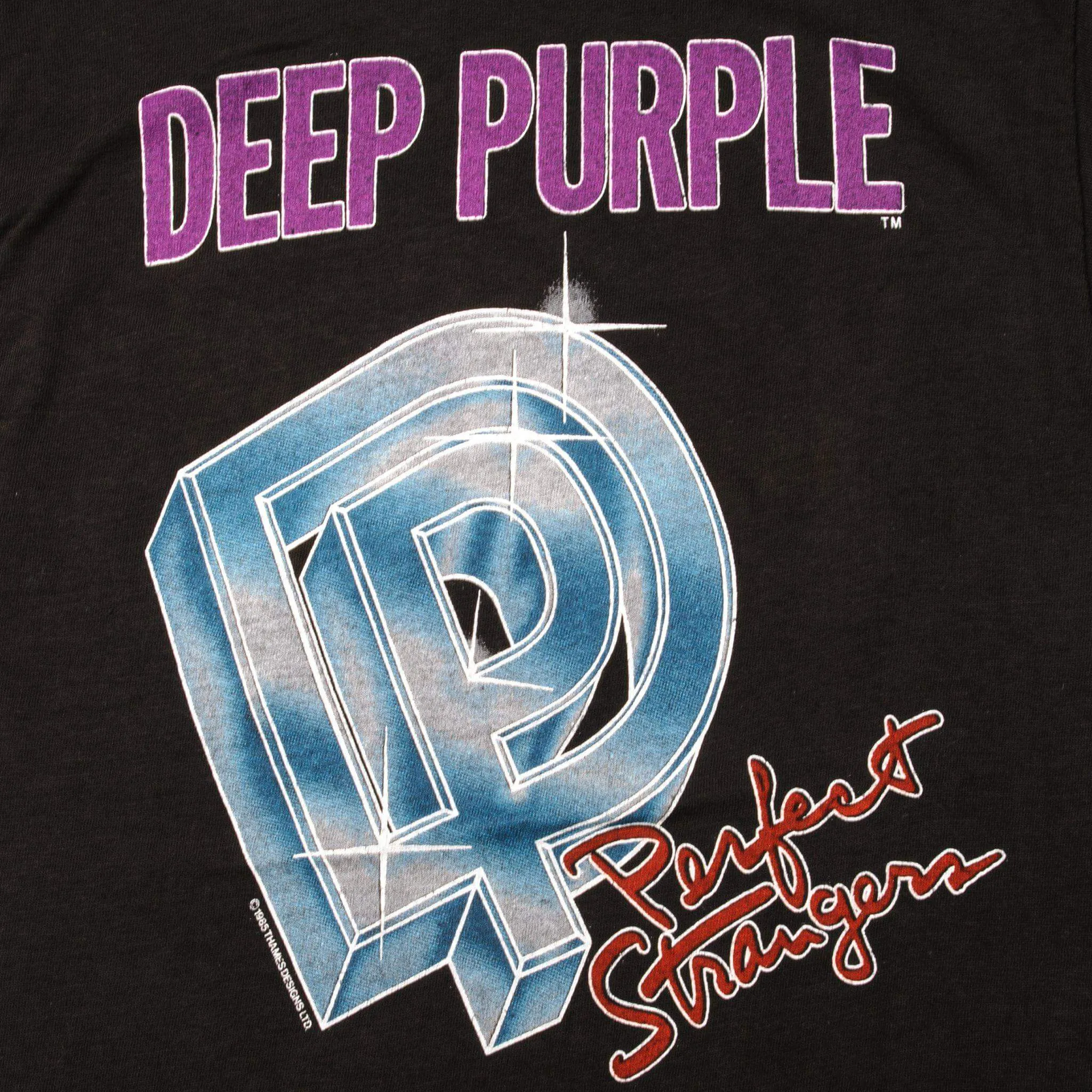 VINTAGE DEEP PURPLE TEE SHIRT 1985 SIZE XS MADE IN USA