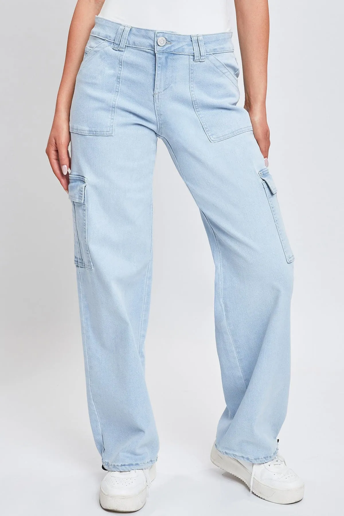 Women's Cargo Jeans with Bungee Hem