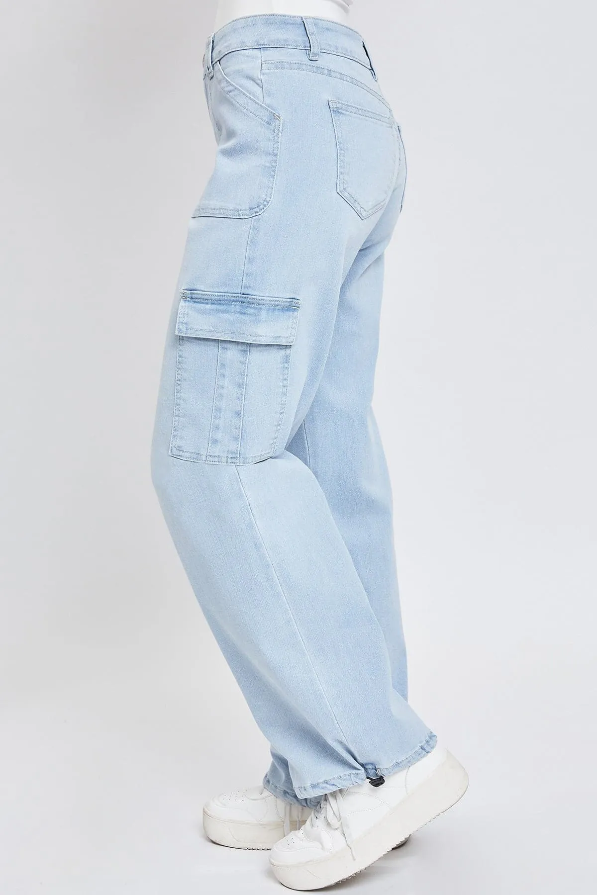 Women's Cargo Jeans with Bungee Hem