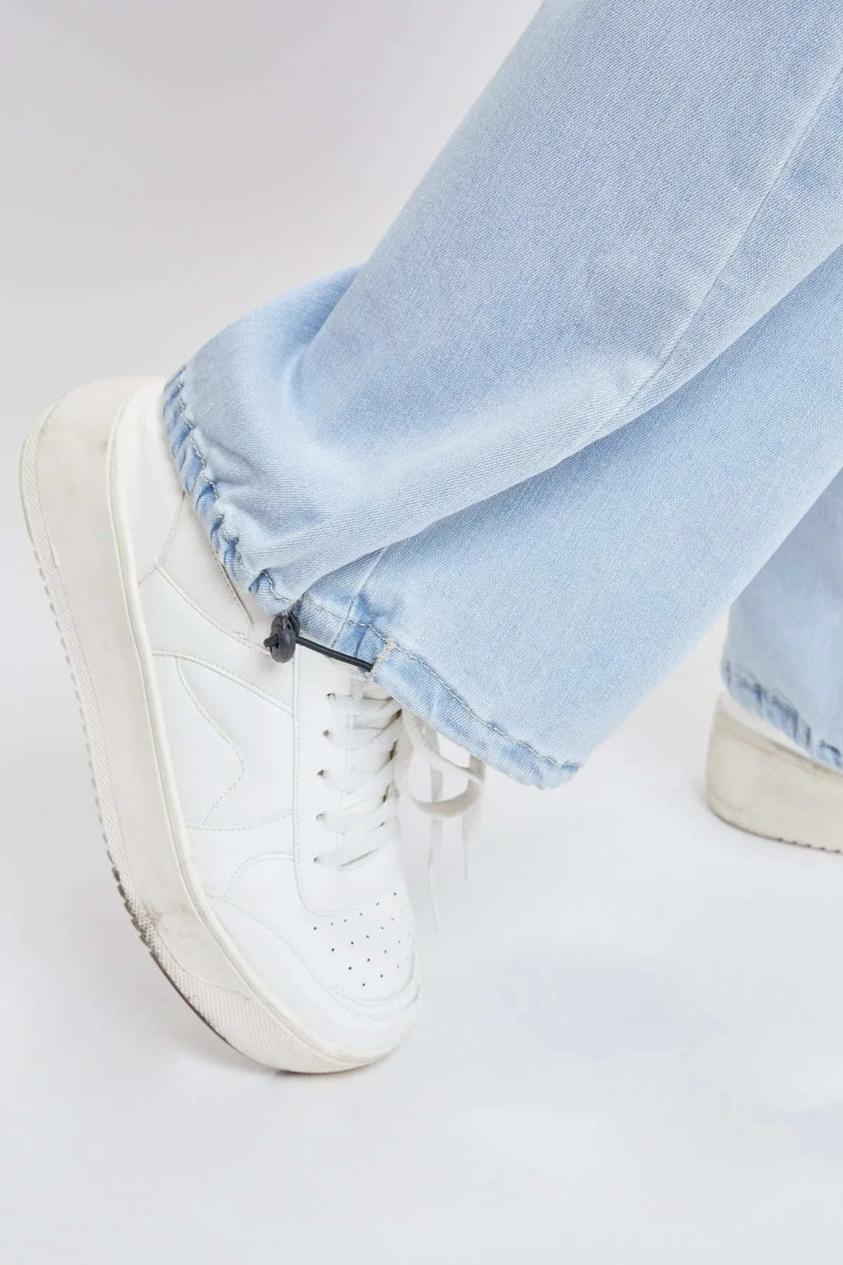 Women's Cargo Jeans with Bungee Hem