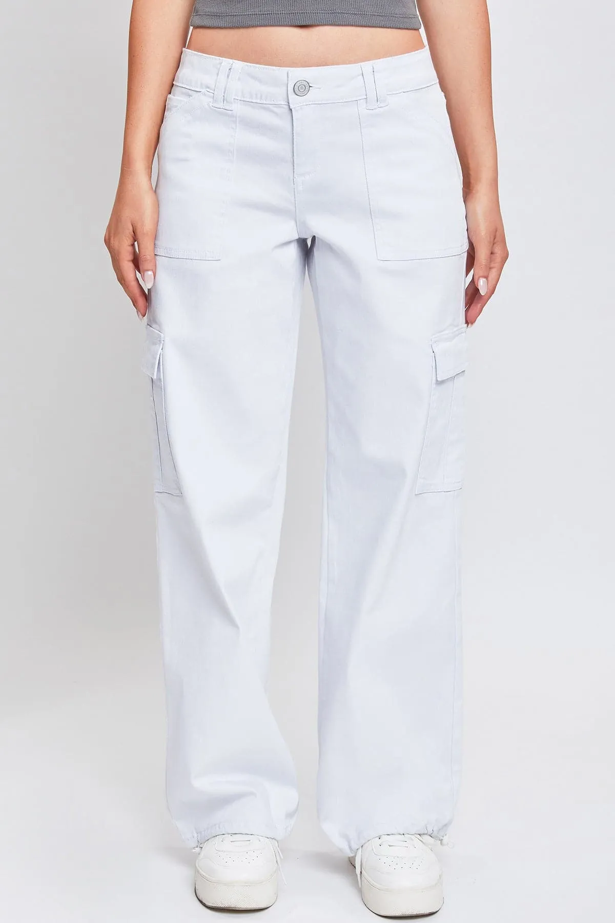 Women's Cargo Jeans with Bungee Hem