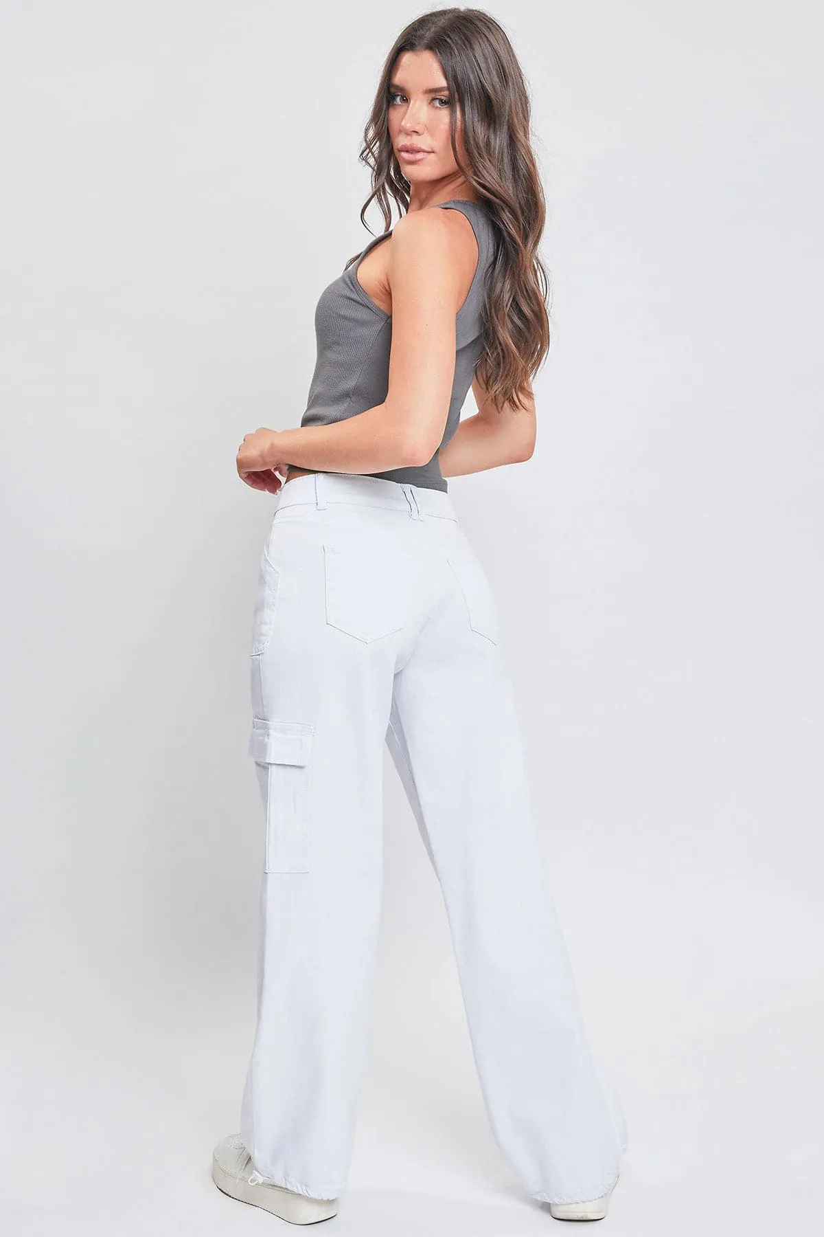 Women's Cargo Jeans with Bungee Hem