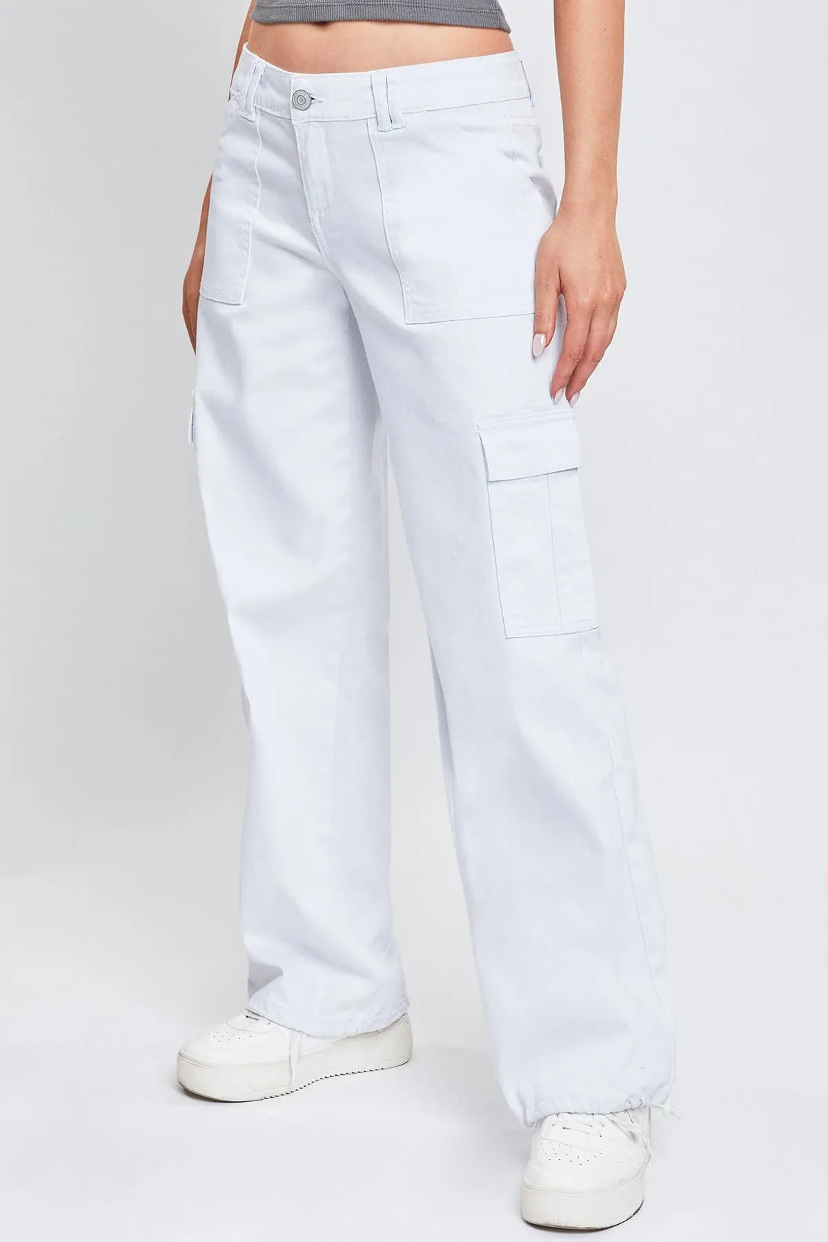 Women's Cargo Jeans with Bungee Hem