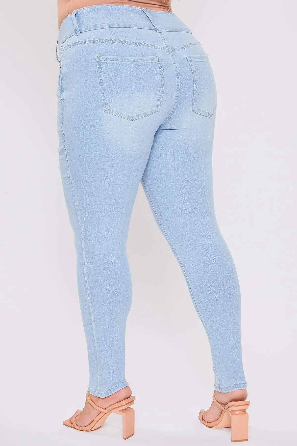 Women's Plus Essential Sustainable Distressed Skinny Jeans