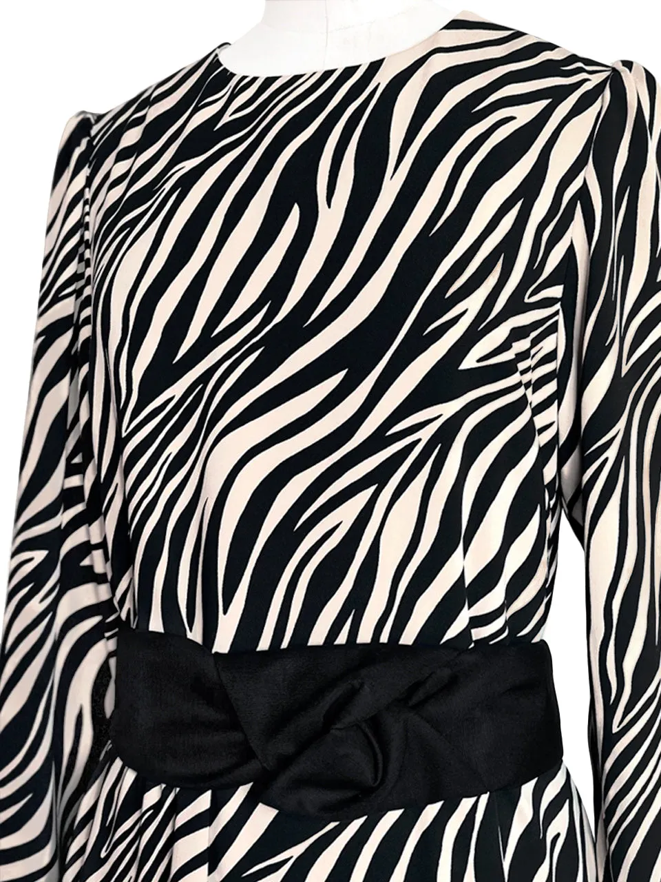 Zebra Chic 2-in-1 Mid-Length Tiered Flowy Dress